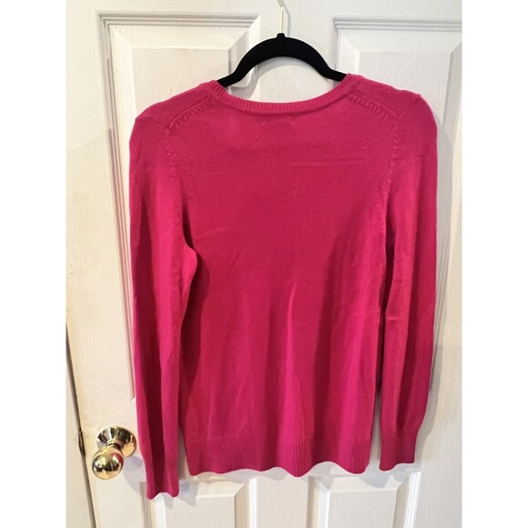 Gap Luxe Sweater Womens Small Pink Angora V-Neck layering casual preppy feminine - Picture 5 of 7